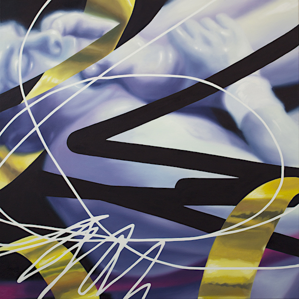 Eva Citarrella: o.T. [Kiss II], 2020, oil and acrylic on canvas, 65 x 65 cm

